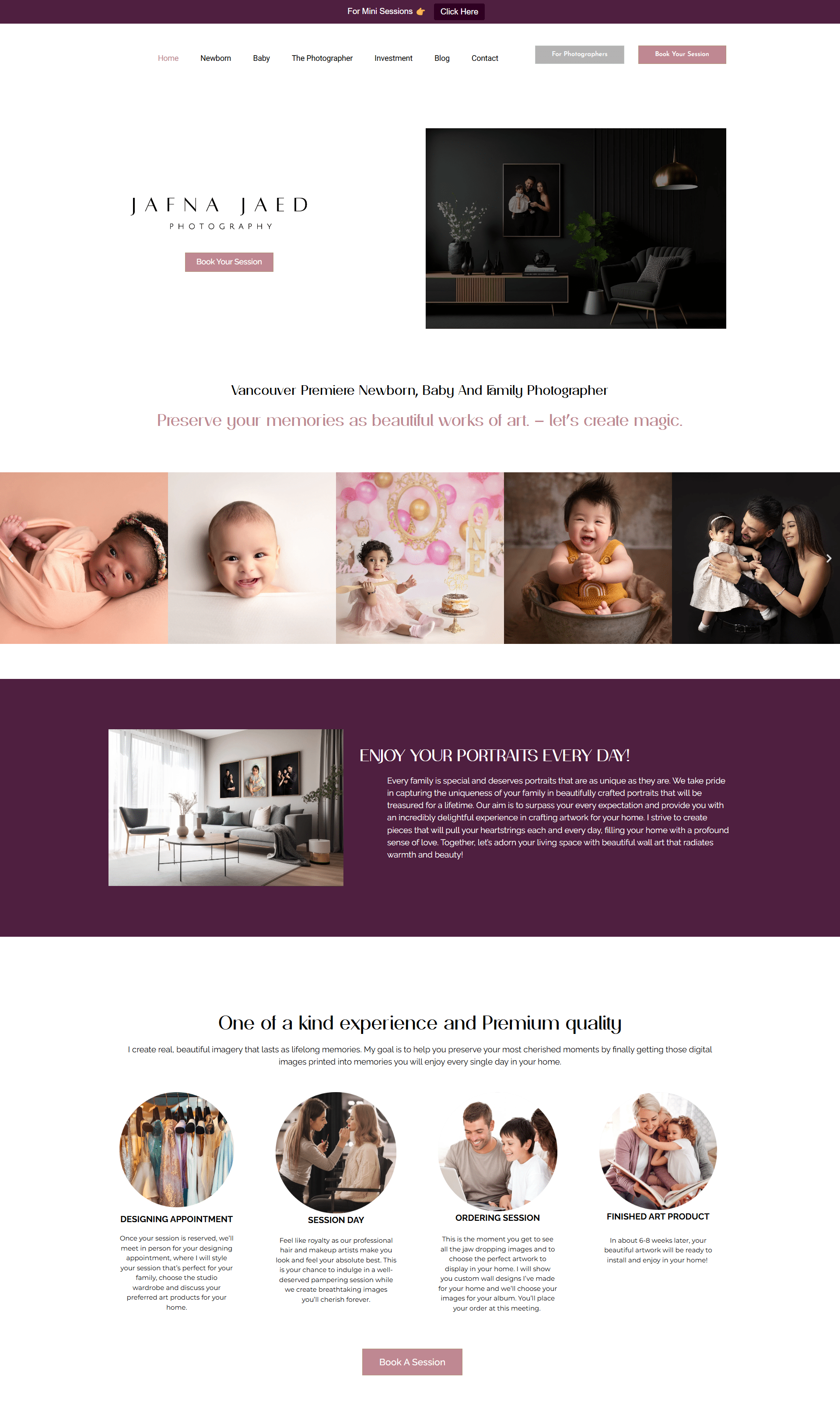 Jafna Jaed Photography Home Page Full View