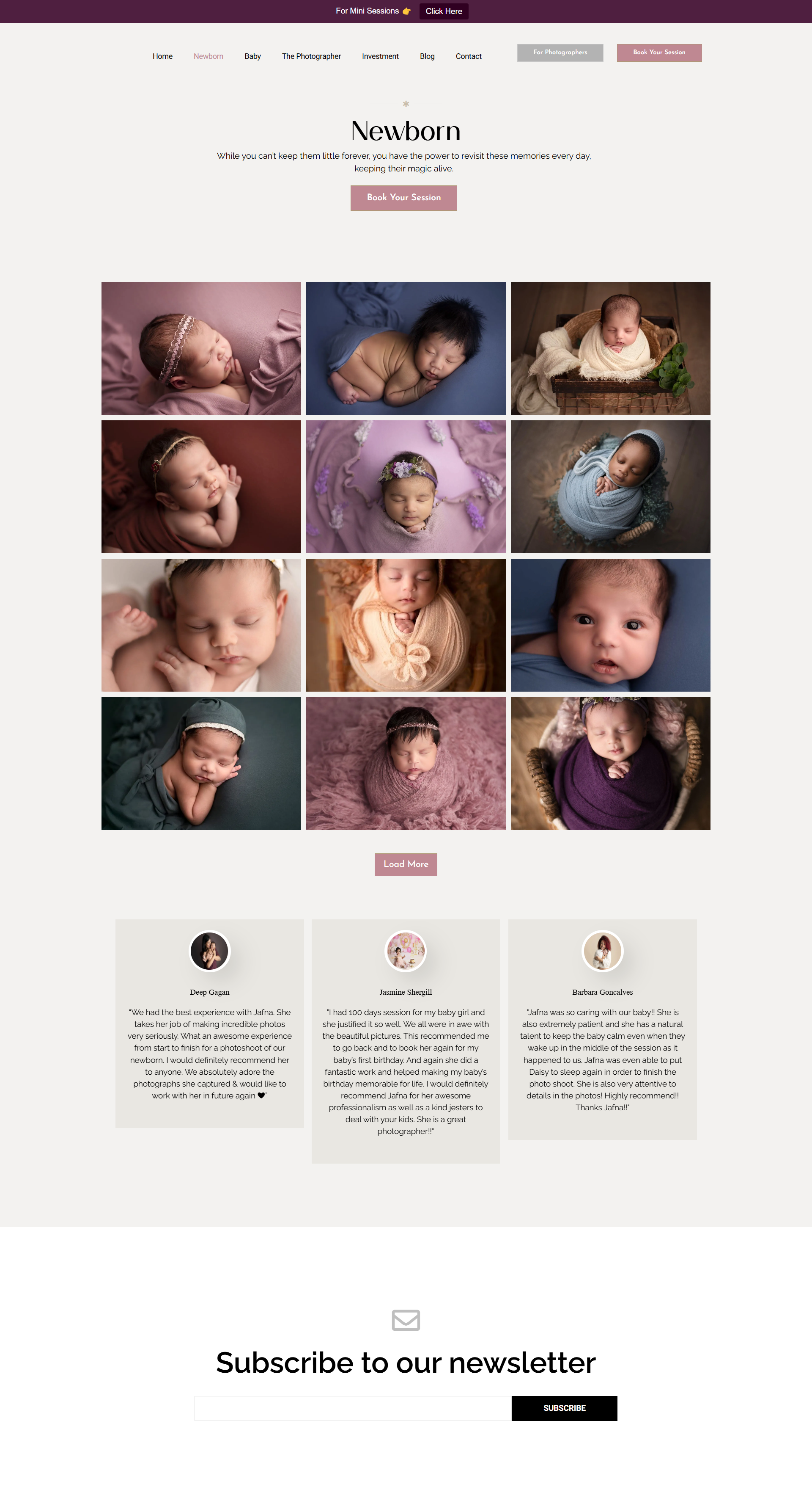 Jafna Jaed Photography Newborn Page Shoots Full View