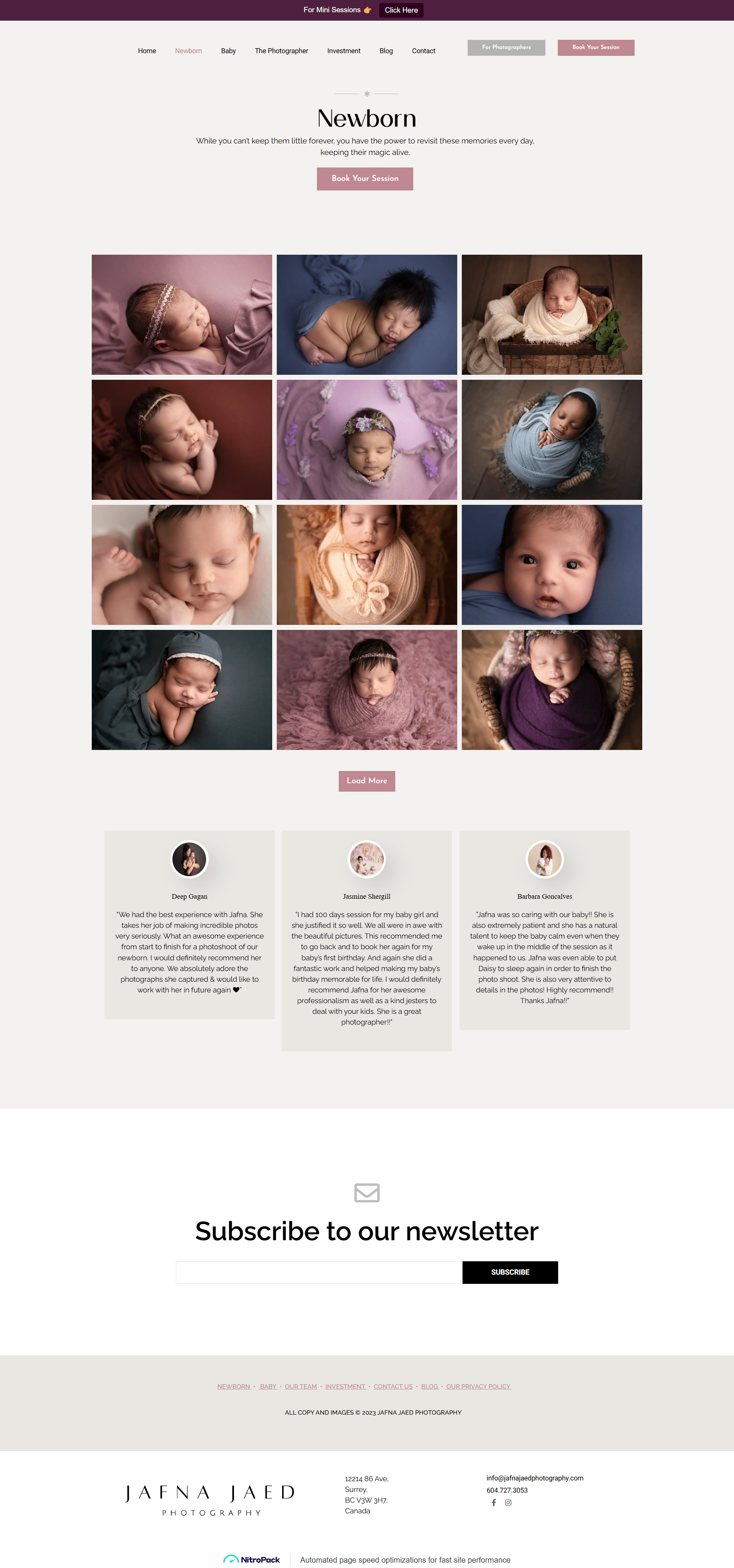 Jafna Jaed Photography Newborn Page Full View